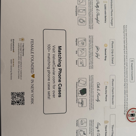 Velvet Caviar Checkered Phone Accessories Set - Brown and White - Picture 4 of 5